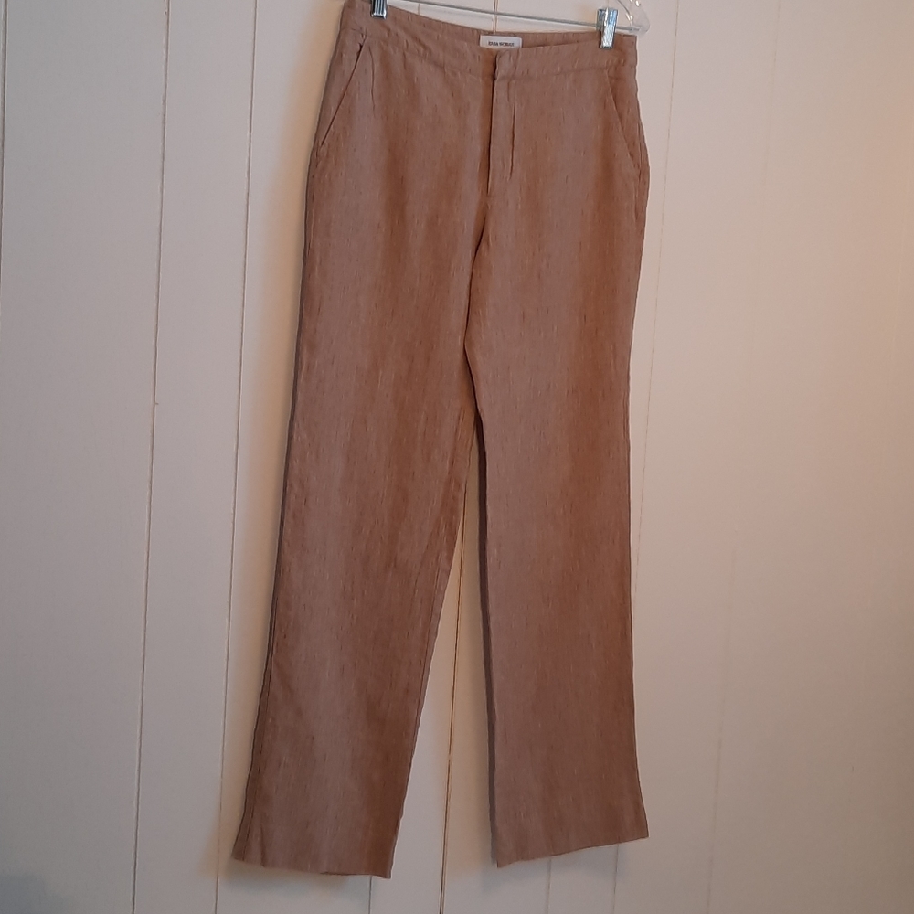 Zara Woman 8 flax/linen tan pants